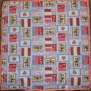 Quilted Home Lap Throw in Pink, Blue & Yellow